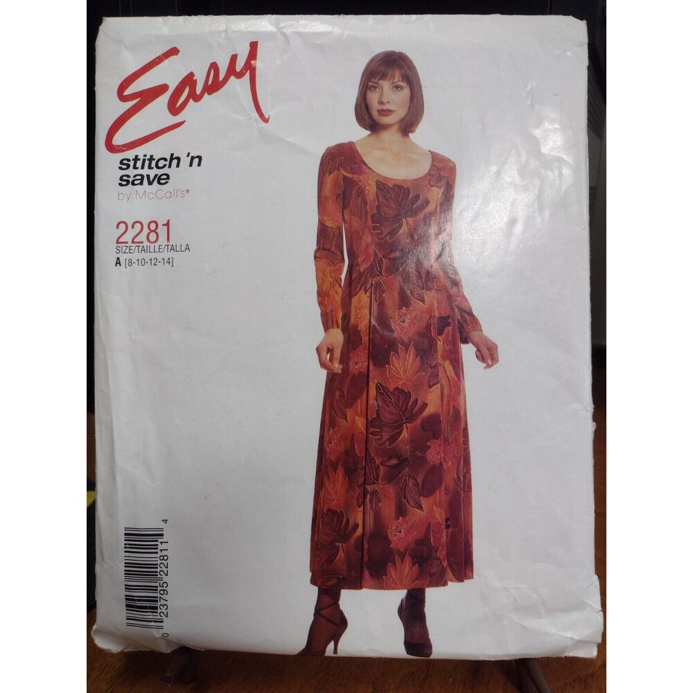 Vintage McCall Pattern 2281 Easy‎ Stitch 'n Save Misses' Dress (1999)